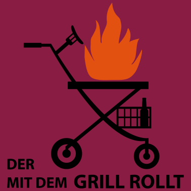 Motiv Rollator mit Grill – Geschenk für Opa - JGA