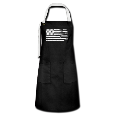 Grillen Schürze - USA FLAG Grilling Dad Grill BBQ Gift Idea