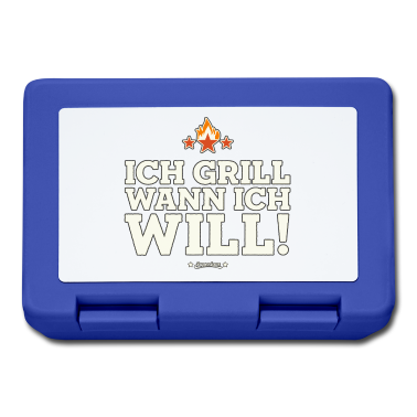 Grillen Brotdose - GRILL WANN ICH WILL- Grill Geschenk Grillen Shirts