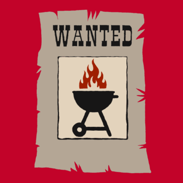 Motiv wanted Grill will grillen Grillshirt
