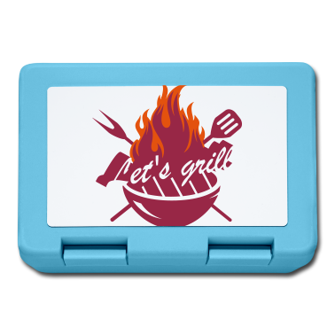 Grillen Brotdose - Grill mit Grillbesteck