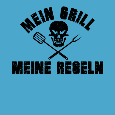 Motiv Mein Grill Meine Regeln Grillen Totenkopf Sommer