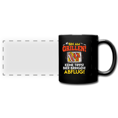 Grillen Tasse - Grill Spruch bin Grillen Bier bringen Geschenk