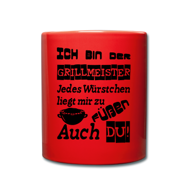 Grillen Tasse - Grillmeister Spruch Grill grillen Geschenk Spruch