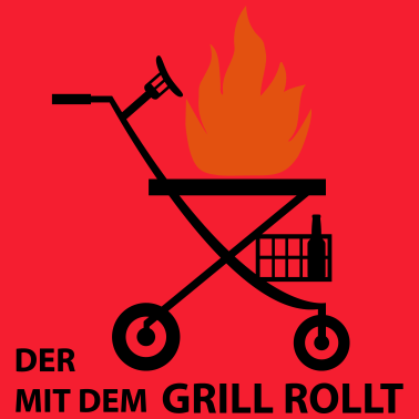 Motiv Rollator mit Grill – Geschenk für Opa - JGA