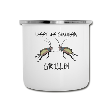 Grillen Emaille Tasse - Grillen