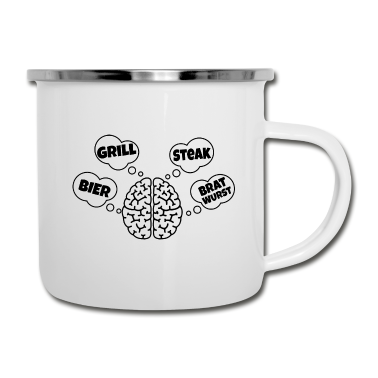 Grillen Emaille Tasse - Grillen I Grillen lustig I Griller I Grillparty