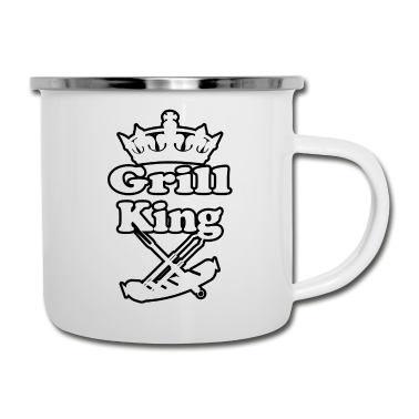Grillen Emaille Tasse - Grill Koenig Grillen Grillen Grillen