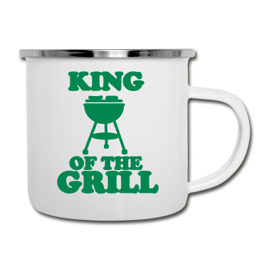 Grillen Emaille Tasse - Grill - Grillen