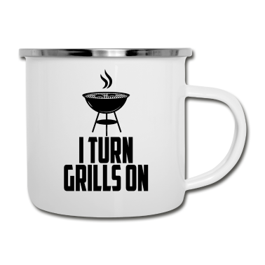 Grillen Emaille Tasse - Griller grillen