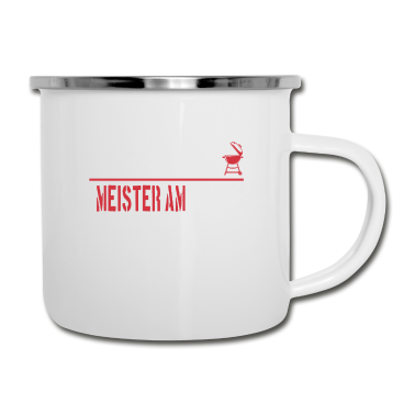 Grillen Emaille Tasse - Meister am Grill Grillen Grill