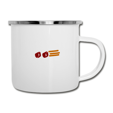 Grillen Emaille Tasse - Grill Grillen