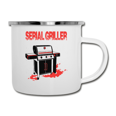 Grillen Emaille Tasse - serial griller Grill