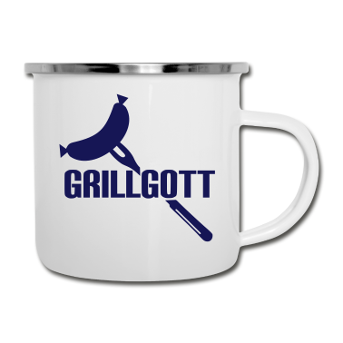 Grillen Emaille Tasse - Grillen