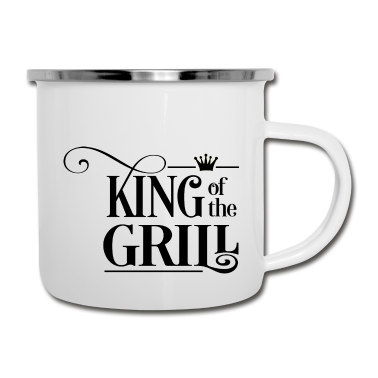 Grillen Emaille Tasse - grillen