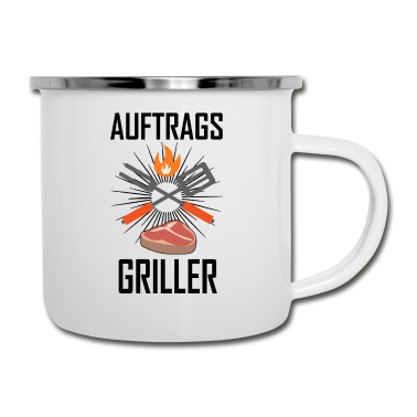 Grillen Emaille Tasse - Grillen