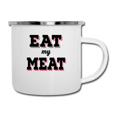 Grillen Emaille Tasse - grill