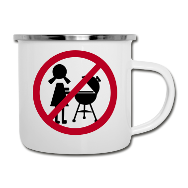 Grillen Emaille Tasse - Grillen