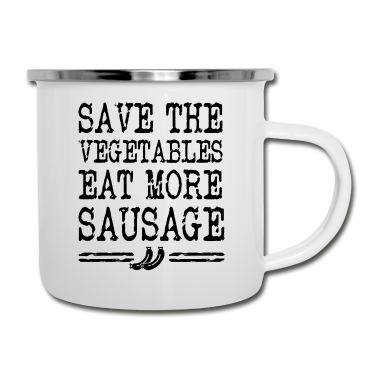 Grillen Emaille Tasse - Grillen