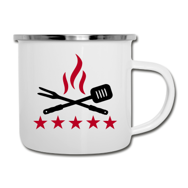 Grillen Emaille Tasse - Grillen