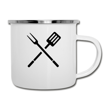 Grillen Emaille Tasse - Grillen