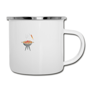 Grillen Emaille Tasse - Grillen