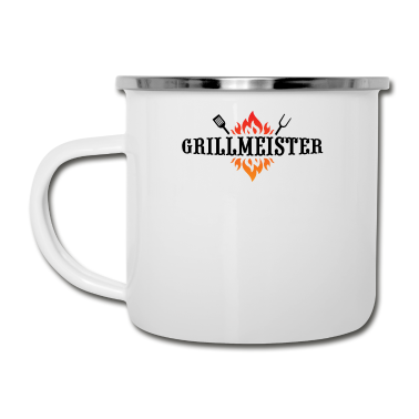 Grillen Emaille Tasse - Grillmeister, Grillen BBQ - Grillen - Grill - Gril