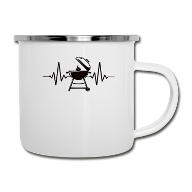 Grillen Emaille Tasse - Grillen