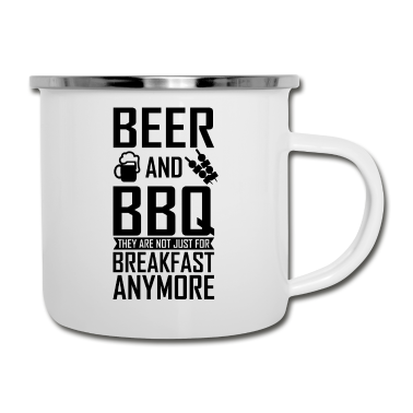 Grillen Emaille Tasse - grillen
