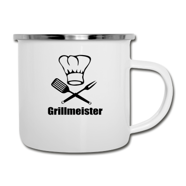 Grillen Emaille Tasse - Grillen