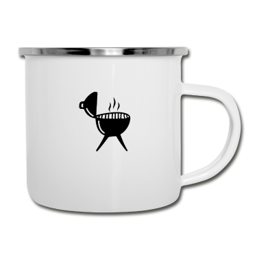 Grillen Emaille Tasse - Grill