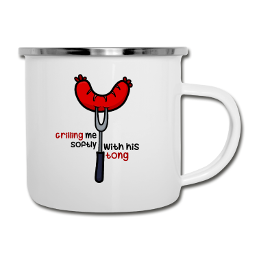 Grillen Emaille Tasse - Grillen