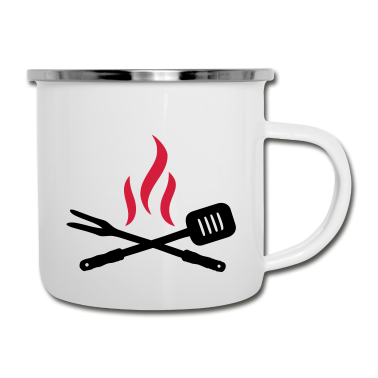 Grillen Emaille Tasse - Grillen