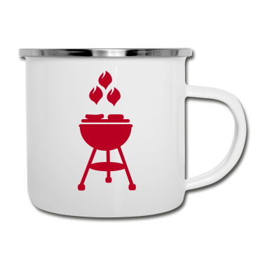 Grillen Emaille Tasse - Grillen