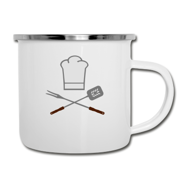Grillen Emaille Tasse - Grillen