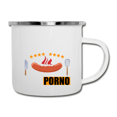 Grillen Emaille Tasse - BBQ Grillen | Ich grille nicht!