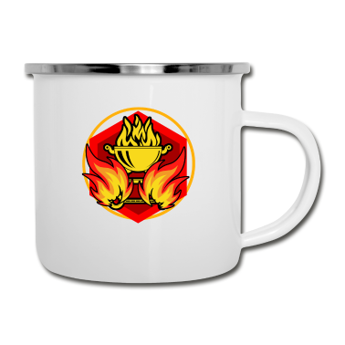 Grillen Emaille Tasse - Grill