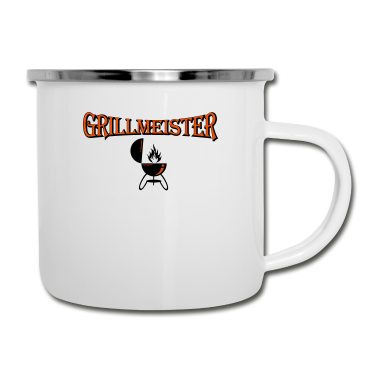 Grillen Emaille Tasse - Grill