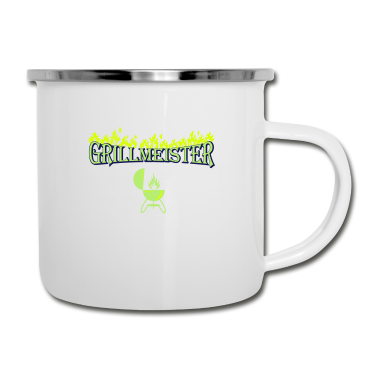 Grillen Emaille Tasse - Grill