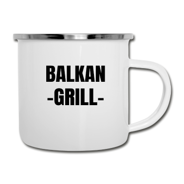 Grillen Emaille Tasse - Grill