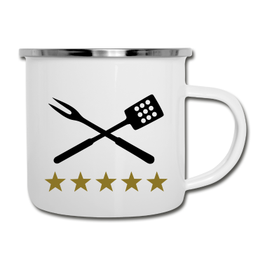 Grillen Emaille Tasse - Grillen