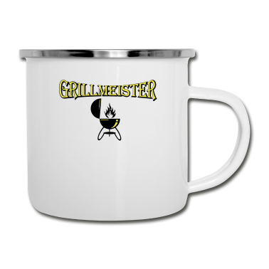 Grillen Emaille Tasse - Grill
