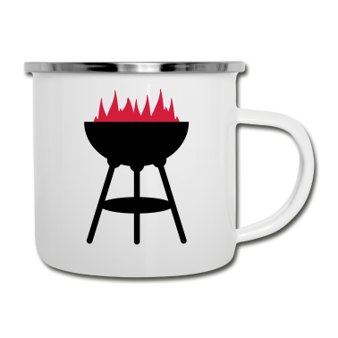 Grillen Emaille Tasse - Griller