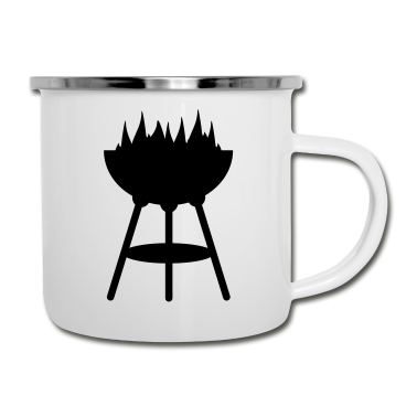 Grillen Emaille Tasse - Griller