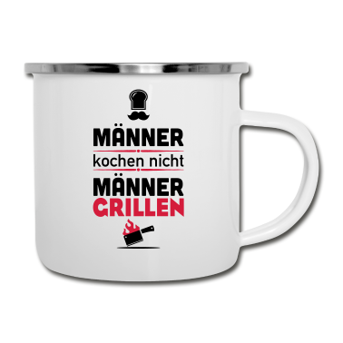 Grillen Emaille Tasse - Grillen