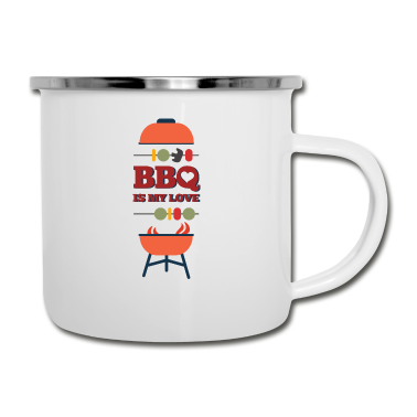 Grillen Emaille Tasse - Grillen