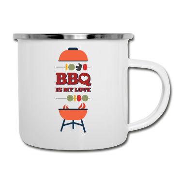 Grillen Emaille Tasse - Grillen