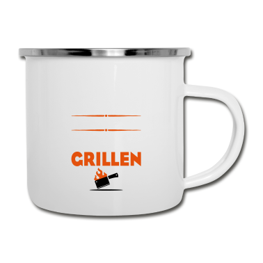 Grillen Emaille Tasse - Grillen
