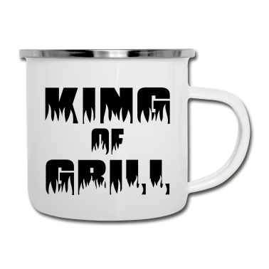 Grillen Emaille Tasse - King of Grill - Grillen