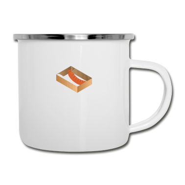 Grillen Emaille Tasse - Grillen Griller Grill BBQ Grillsaison Geschenkidee